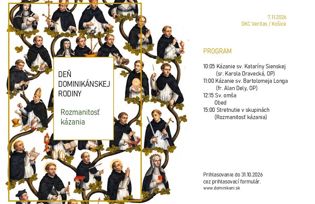 Pozvánka na Deň dominikánskej rodiny